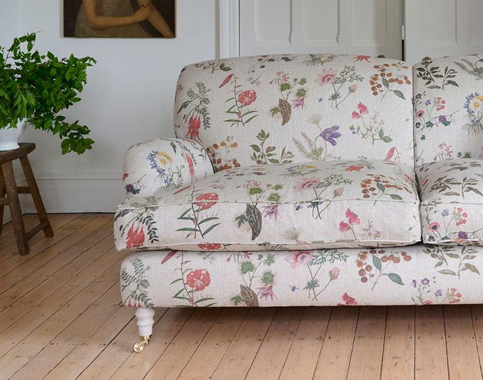 Kentwell 3 Seater 2 Hump Sofa in Caroline Maria Applebee Collage